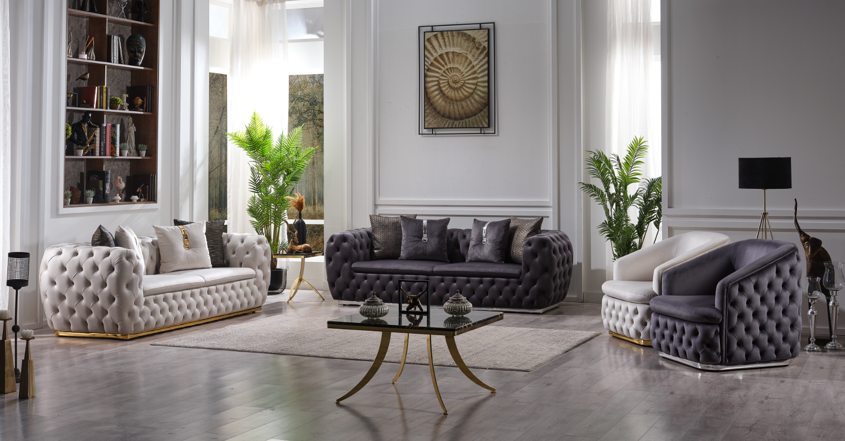 Σέτ καναπές VALENCE 3+3+1