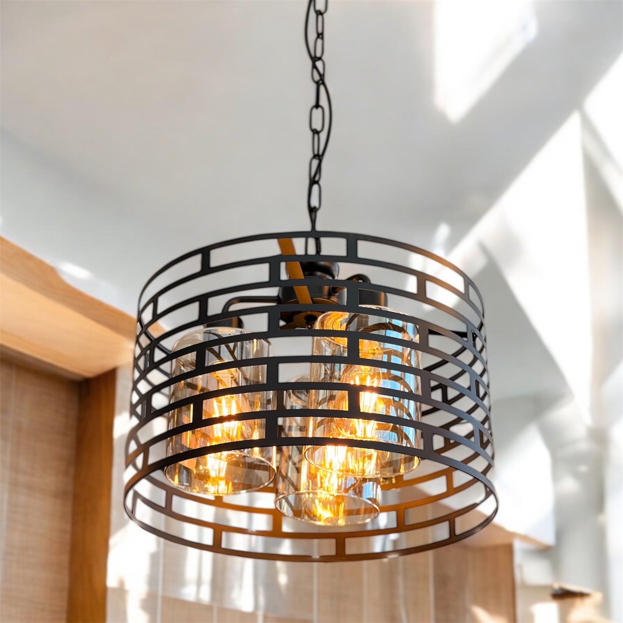 Τρίφωτο κρεμαστό φωτιστικό οροφής μεταλλικό OEM