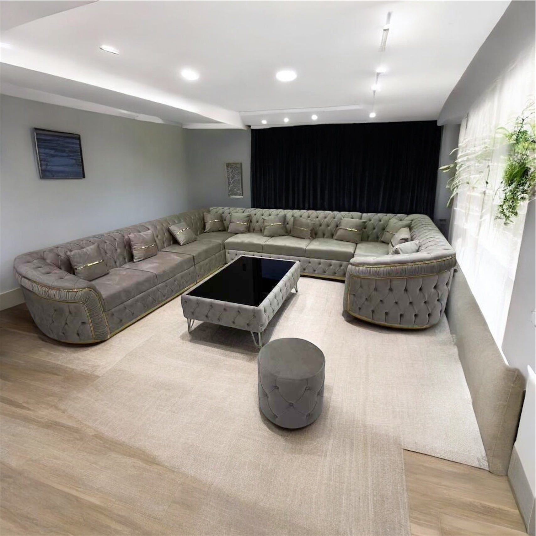 Σαλόνι γωνία LOTUS με βελούδινο ύφασμα