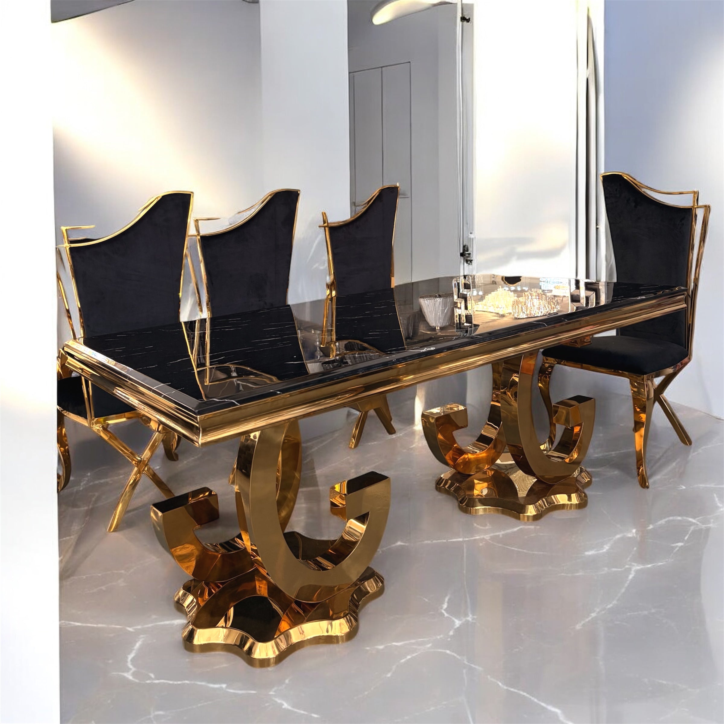 Τραπεζαρία σαλονιού μαρμάρινη GG