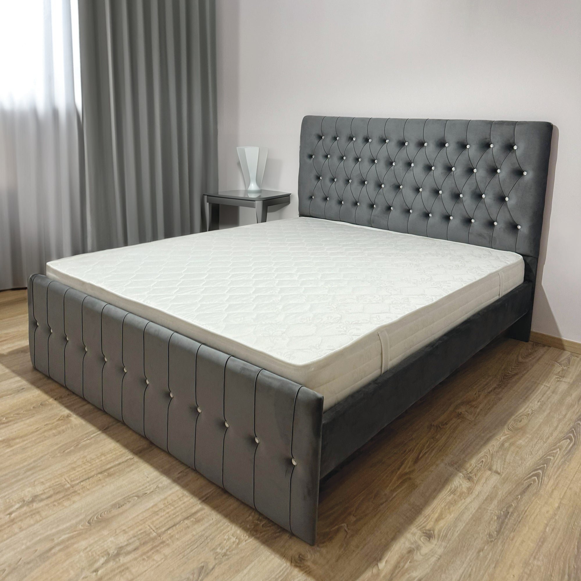 Κρεβάτι διπλό GV βελούδινο αλέκιαστο με στρώμα 160*200 εκ. OEM