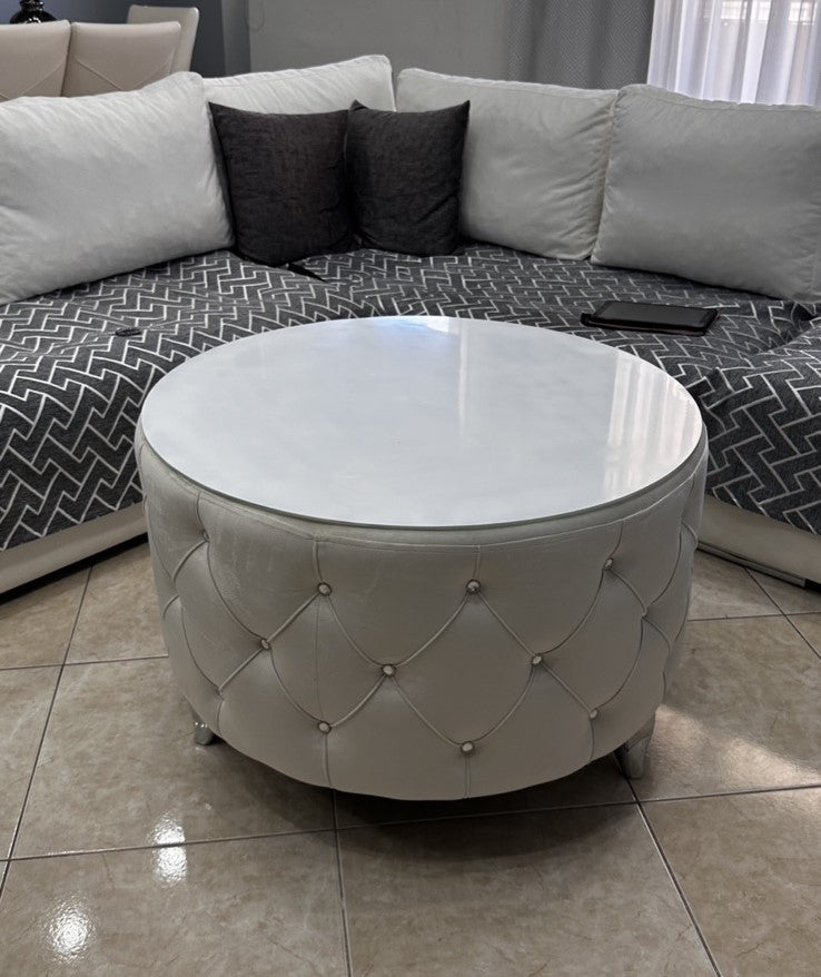 Τραπεζάκι σαλονιού βελούδινο καπιτονέ