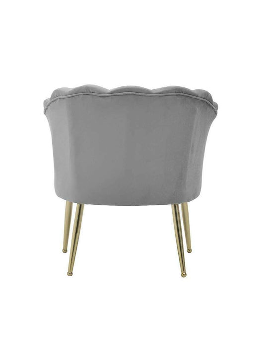 Πολυθρόνα Βελούδινη Γκρι 78x61x81cm