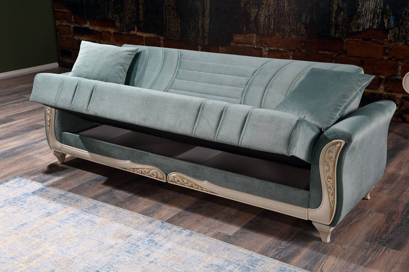Καναπές κρεβάτι ALANZO με βελούδινο ύφασμα διάσταση 220Χ80