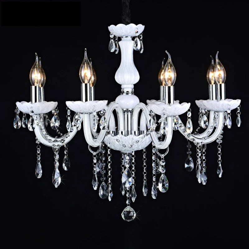 Πολυέλαιος 6 φώτα luxury λευκό χρώμα Φ58X60 ύψος ΟΕΜ