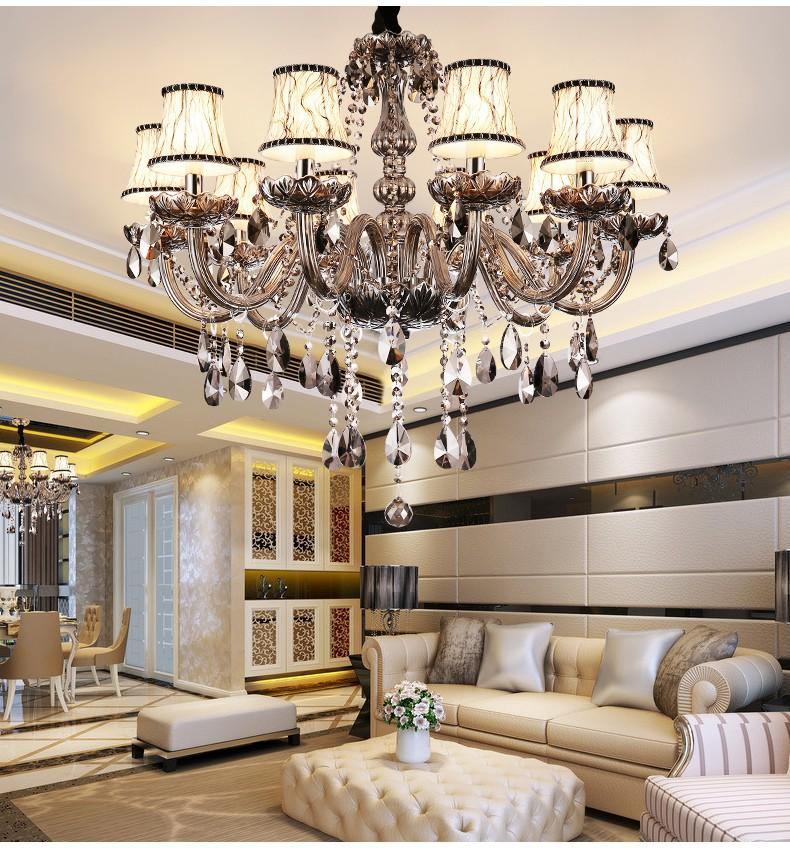 Πολυέλαιος 12 φώτα luxury grey χρώμα OEM - GVMarket