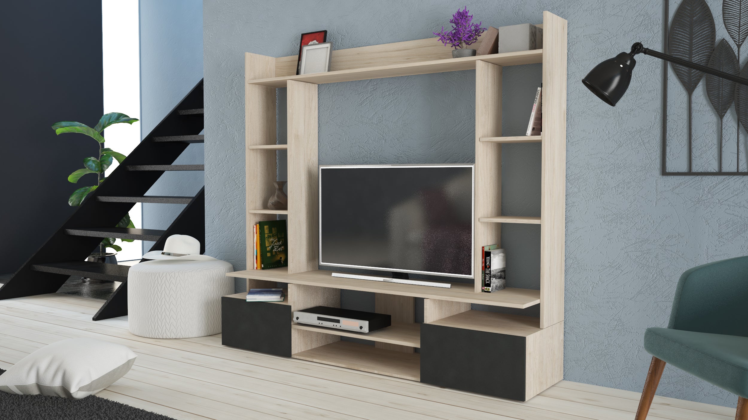 Επιπλοσύνθεση μελαμίνης kitwood Sonoma GRK34 Υ145Χ165Χ40