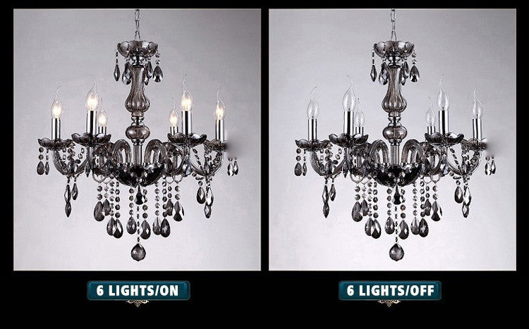 Πολυέλαιος 6 φώτα luxury γκρι χρώμα OEM