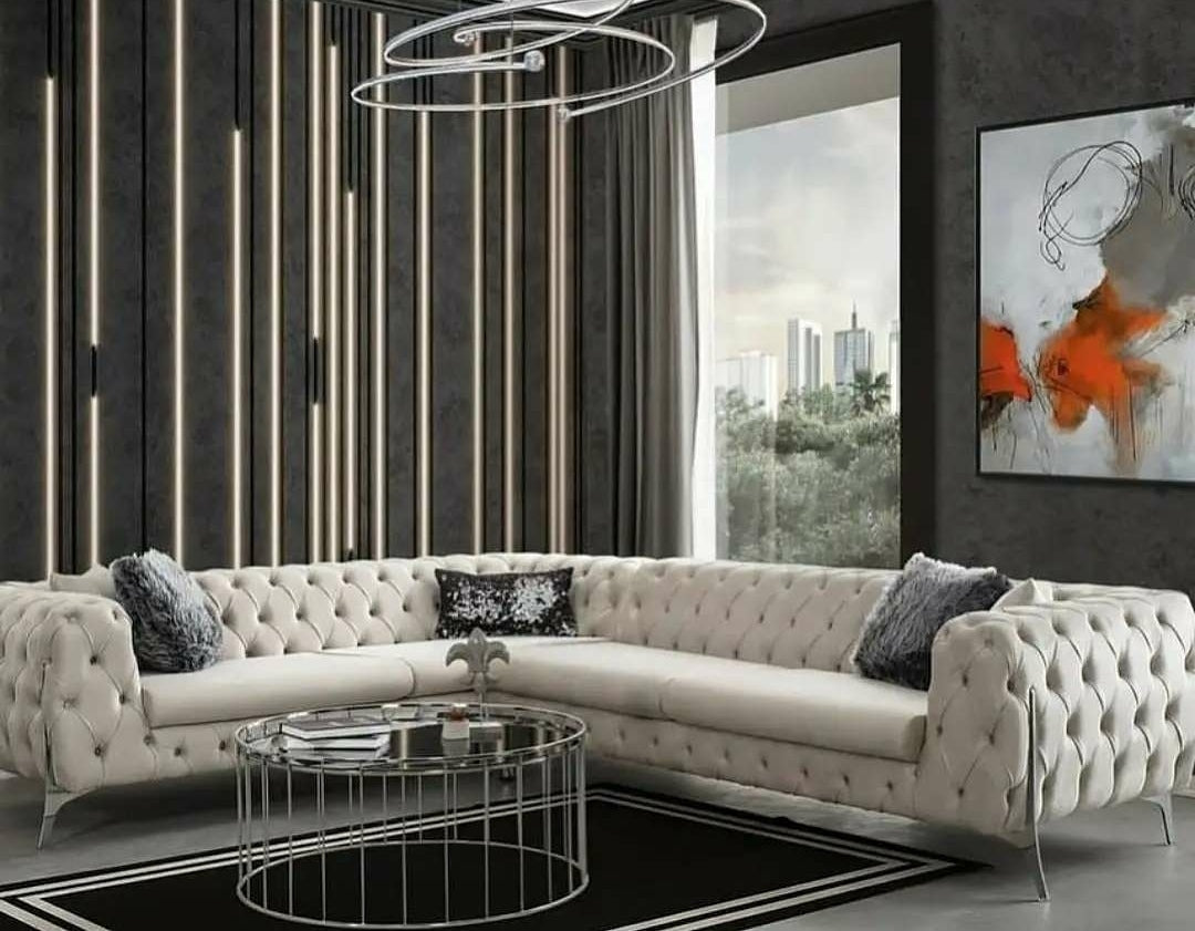 Γωνιακός καναπές KANSAS βελούδινο ύφασμα