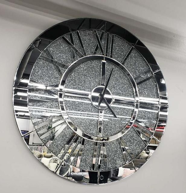 Ρολόι luxury κρυστάλλινο Φ95 με στράς