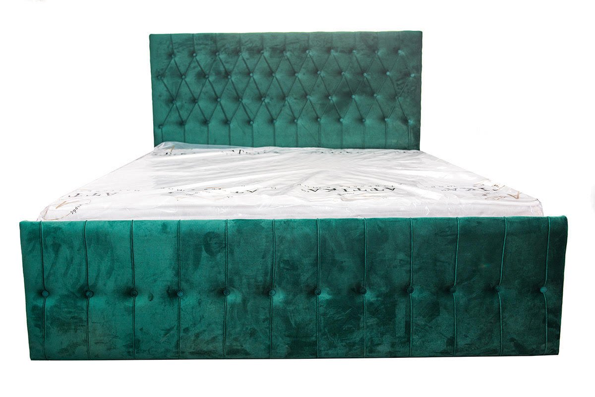 Κρεβάτι διπλό GV βελούδινο αλέκιαστο με στρώμα 160*200 εκ. OEM