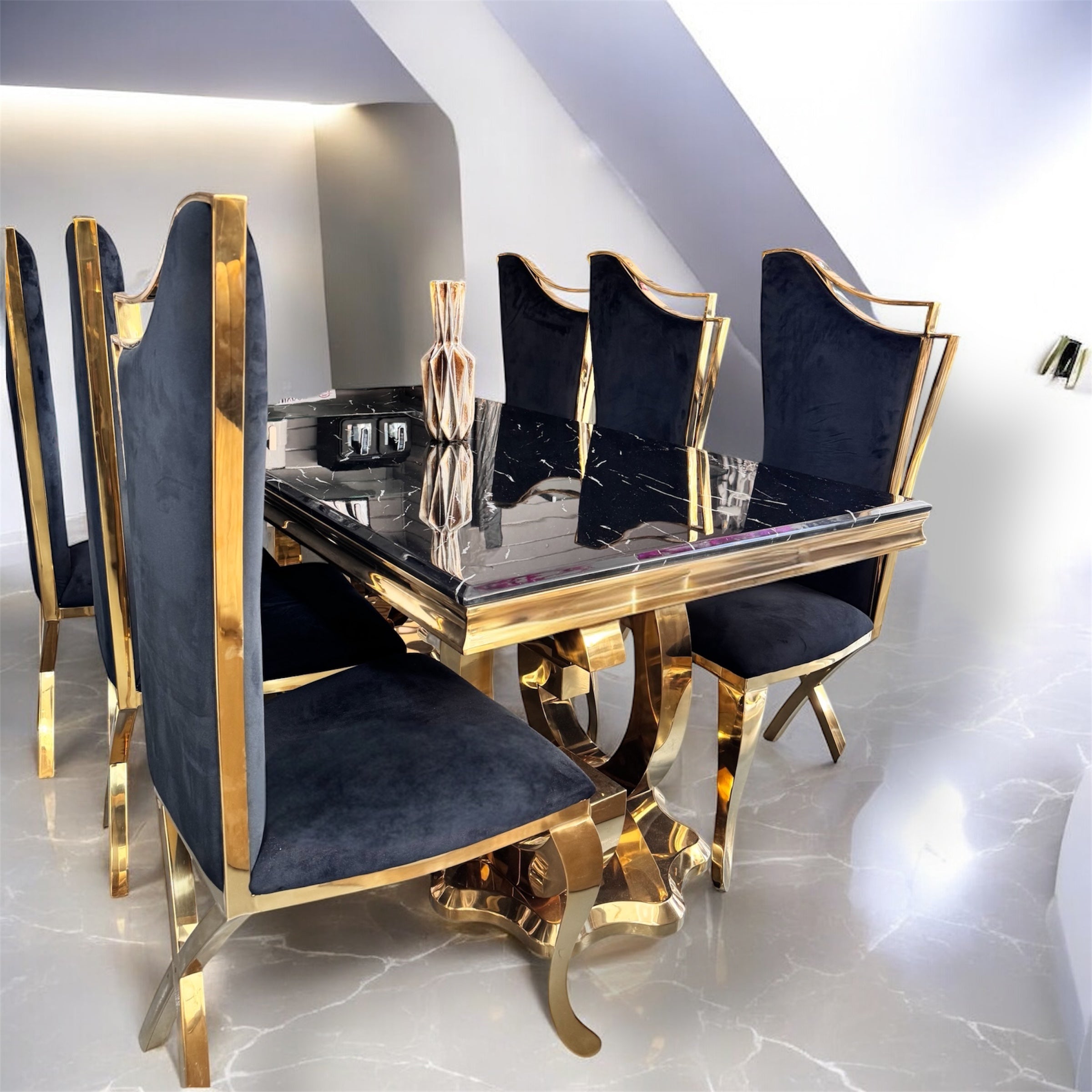 Τραπεζαρία σαλονιού μαρμάρινη GG