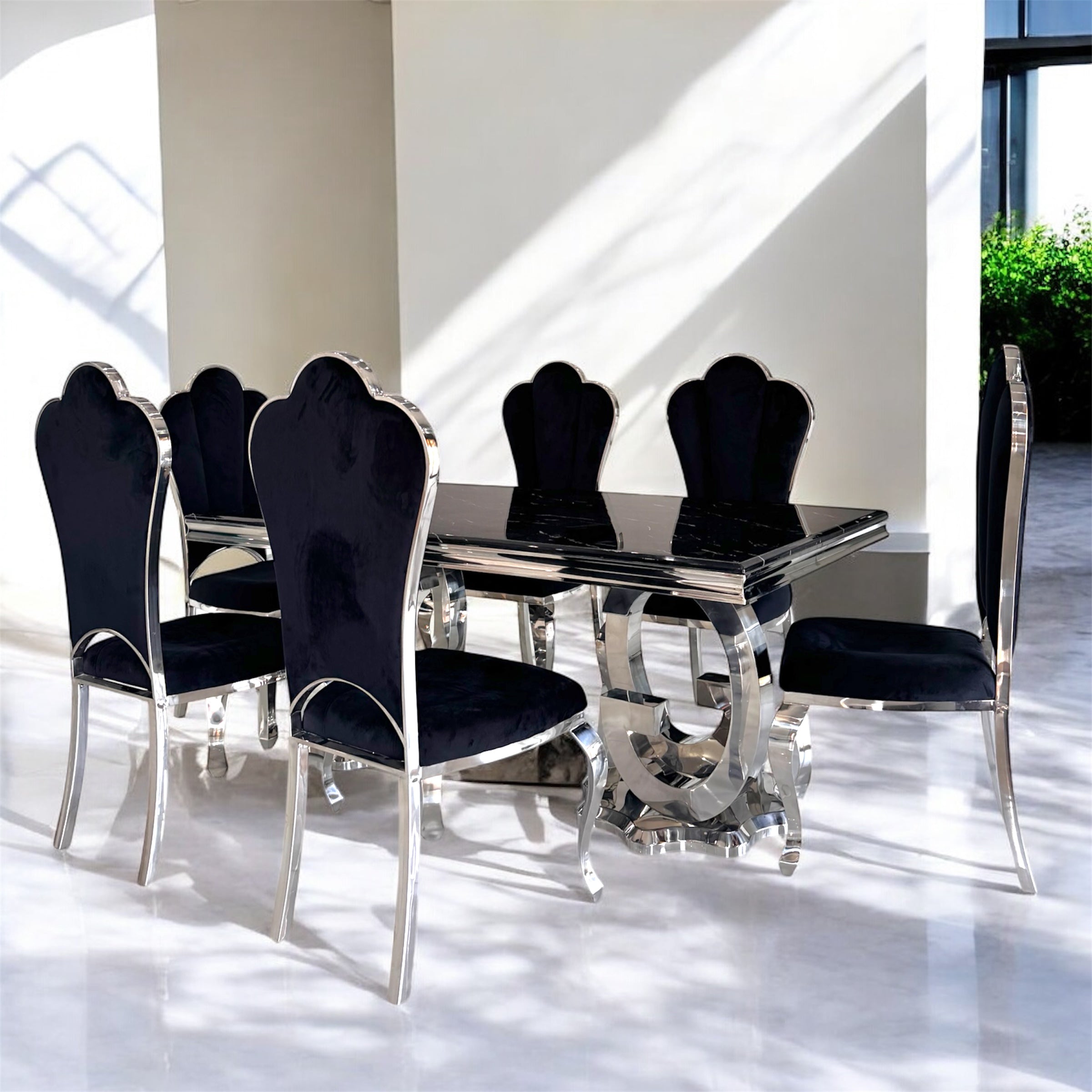 Τραπεζαρία σαλονιού μαρμάρινη GG