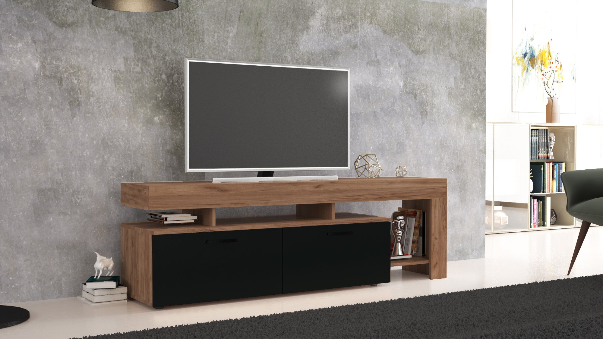 Έπιπλο Τηλεόρασης Ξύλινο Μ160xΠ41xΥ53cm