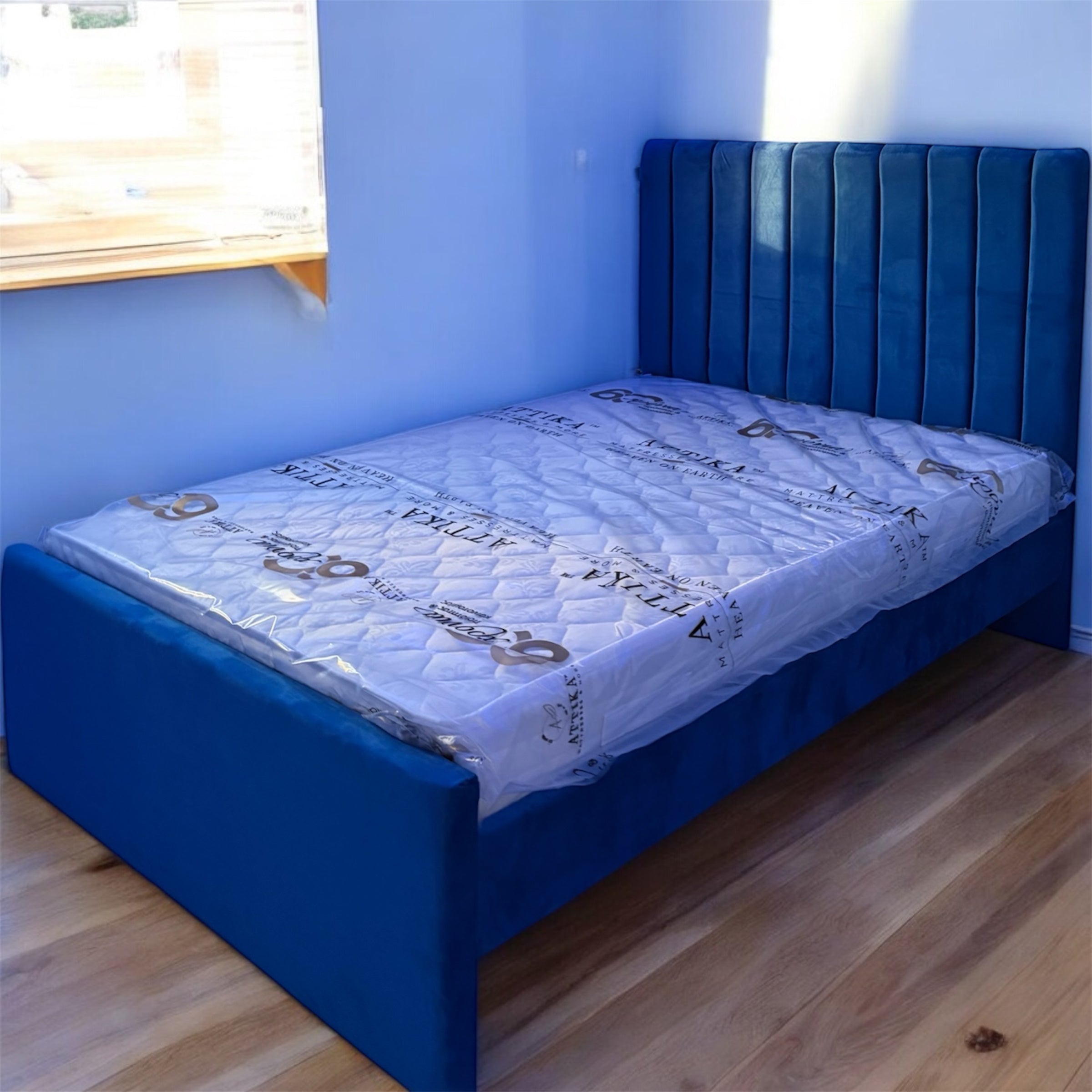 Κρεβάτι διπλό GV βελούδινο αλέκιαστο με στρώμα  160*200 εκ. OEM