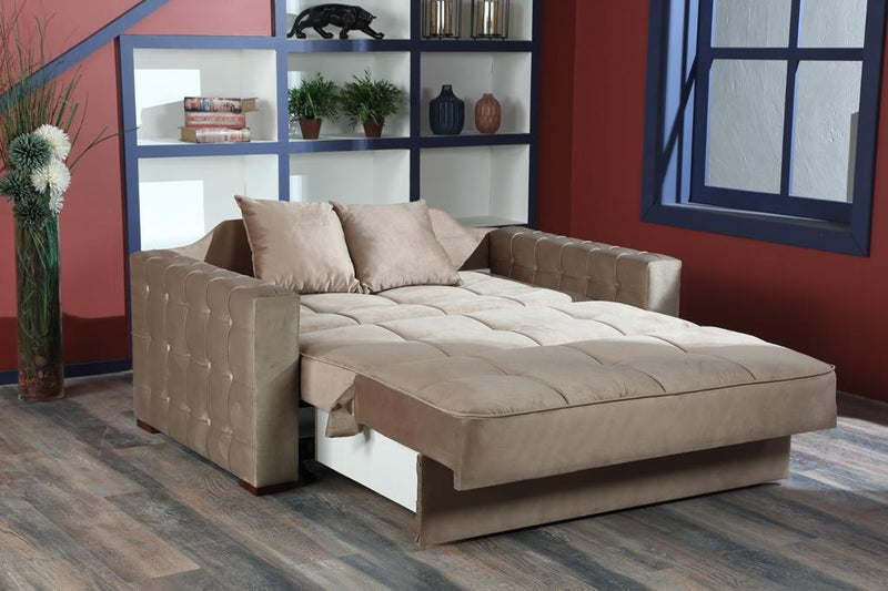 Καναπές κρεβάτι SURIAT με βελούδινο ύφασμα σε διάσταση 130*195 - 160*195