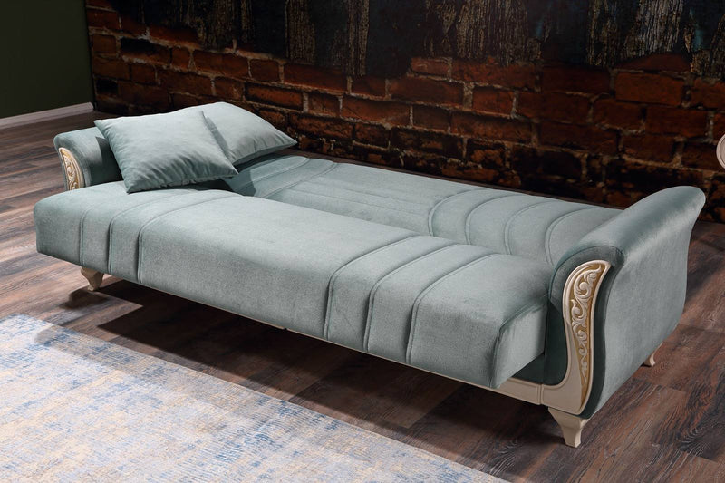 Καναπές κρεβάτι ALANZO με βελούδινο ύφασμα διάσταση 220Χ80