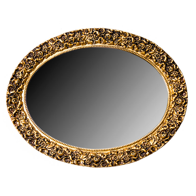 Καθρέφτης πολυρεσίν χρυσό σε σχήμα OVAL