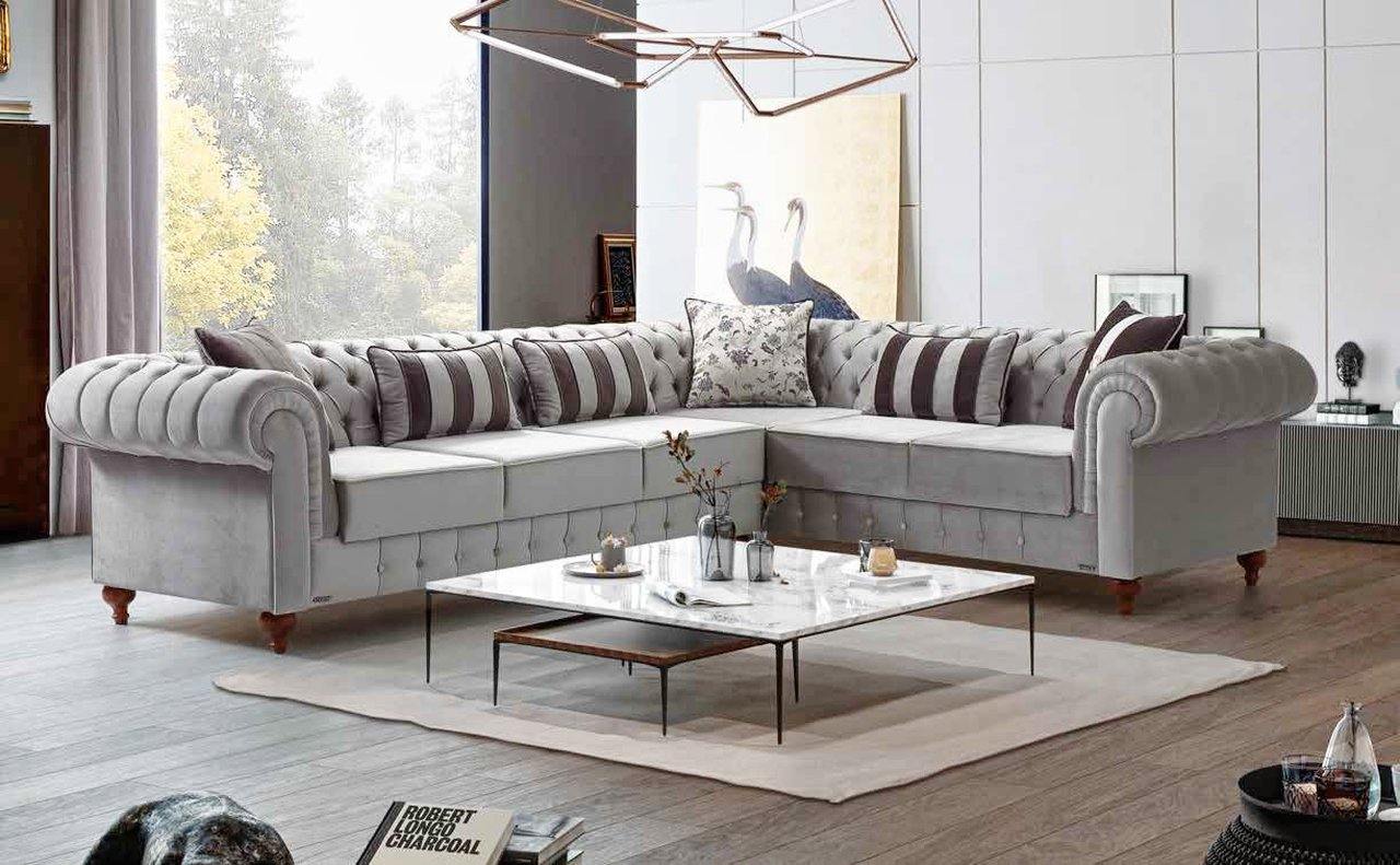 Γωνιακός καναπές  machester 300X240X95 εκ - GVMarket