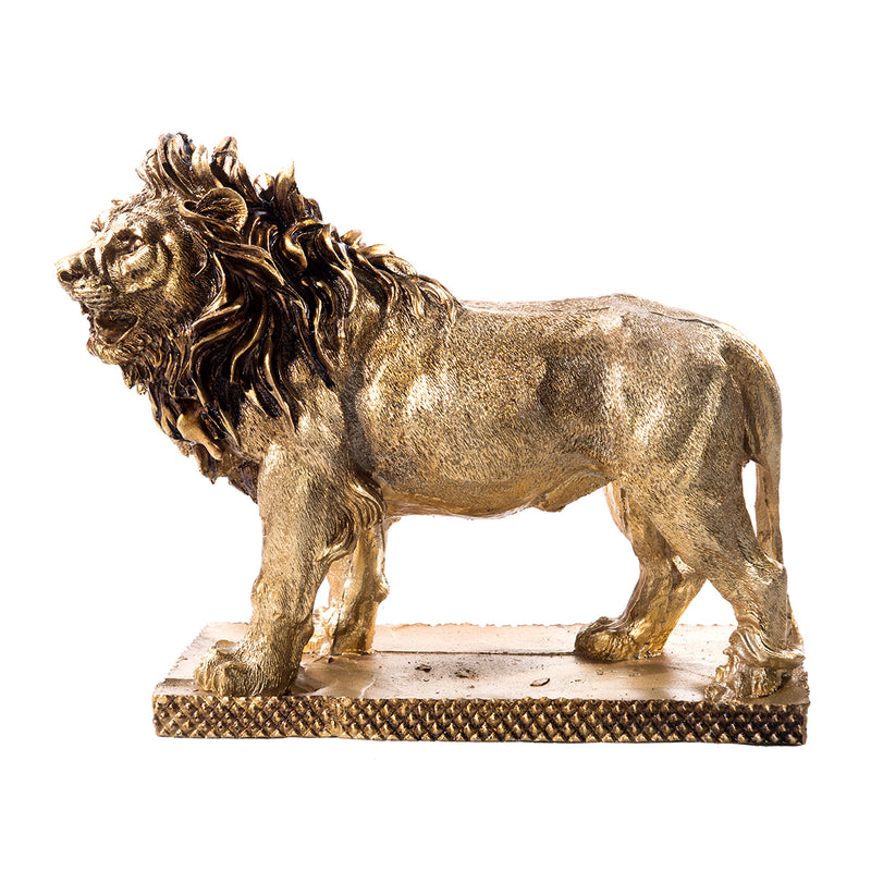 Διακοσμητική φιγούρα polyresin λιοντάρι χρυσό
