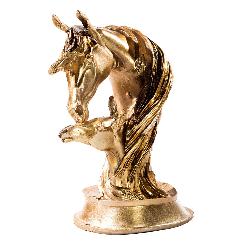 Διακοσμητική φιγούρα polyresin προτομή άλογο χρυσό
