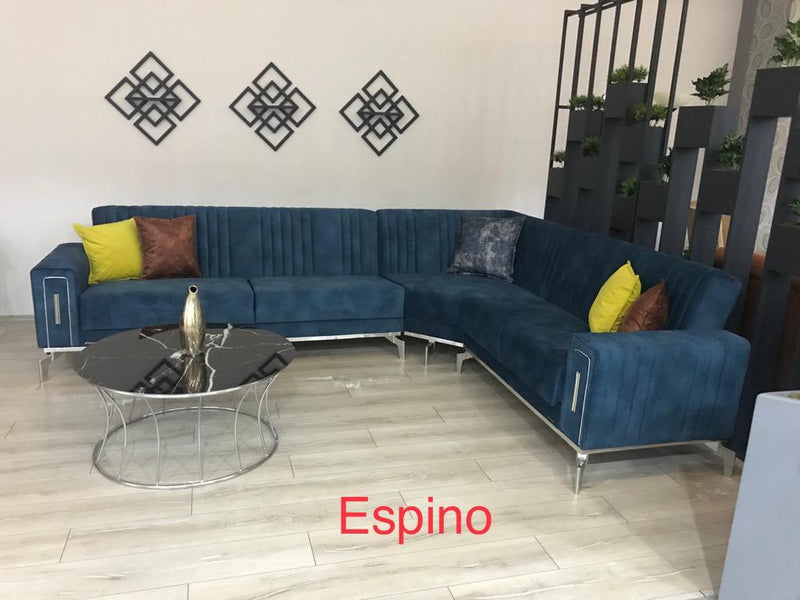 Γωνιακός καναπές  Espino βελούδινο ύφασμα
