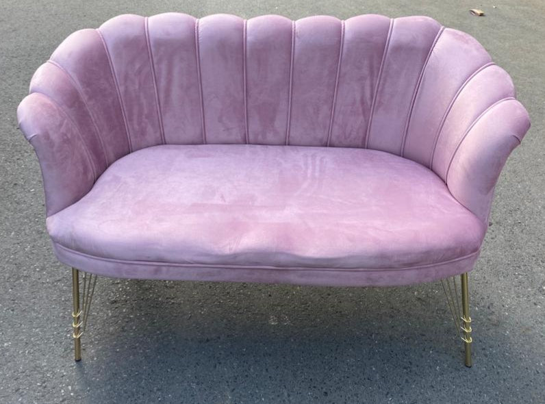 Καναπές διθέσιος αχιβάδα ροζ παλ